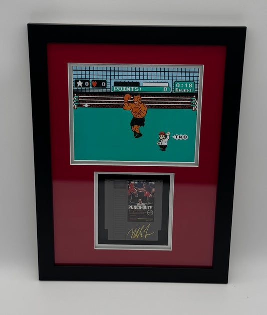 Mike Tyson – Autographed and framed Mike Tyson’s Punch Out NES cartridge