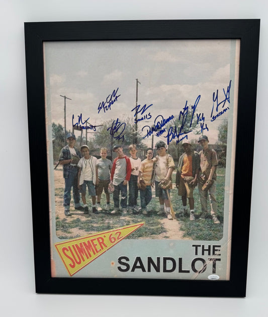 Sandlot Cast Canvas – Autographed by 8 cast members and framed Summer ’62 Canvas